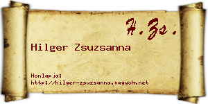 Hilger Zsuzsanna névjegykártya